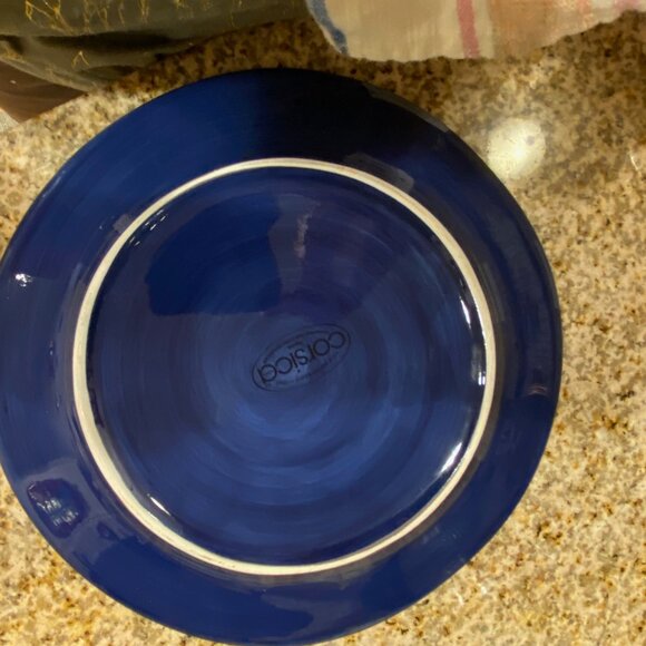 2 Laguna by Corsica Ceramic Embossed Fish Plates 10" & 11" dia. Handpainted NEW - Picture 4 of 9